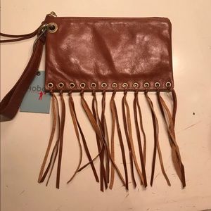 Hobo brown leather handbag